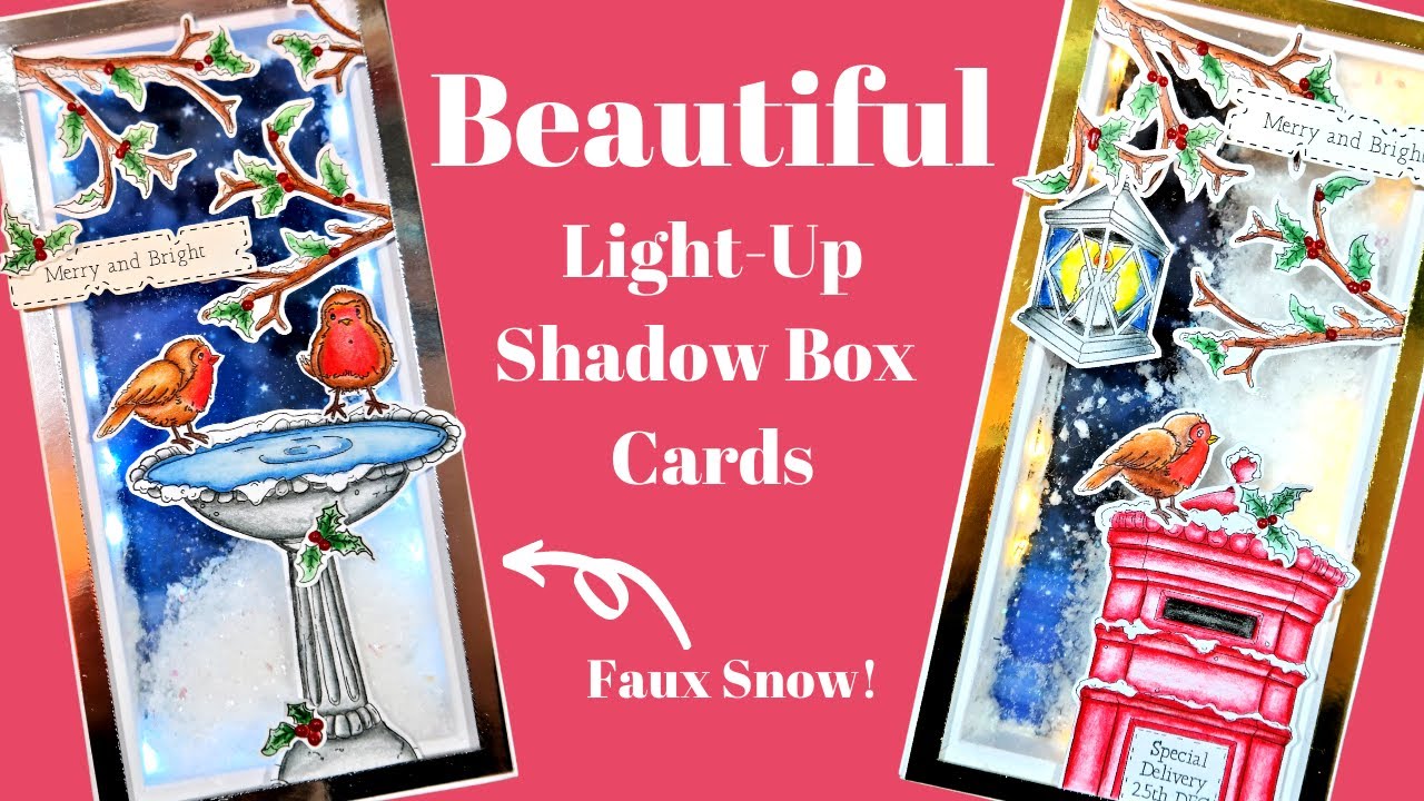 Make A Light Up Shadow Box Card with Real Working Lights!