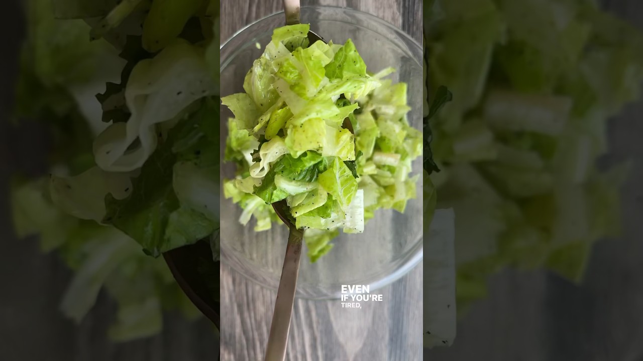 Легкий салат из листьев салата 💥🥬 #шорты