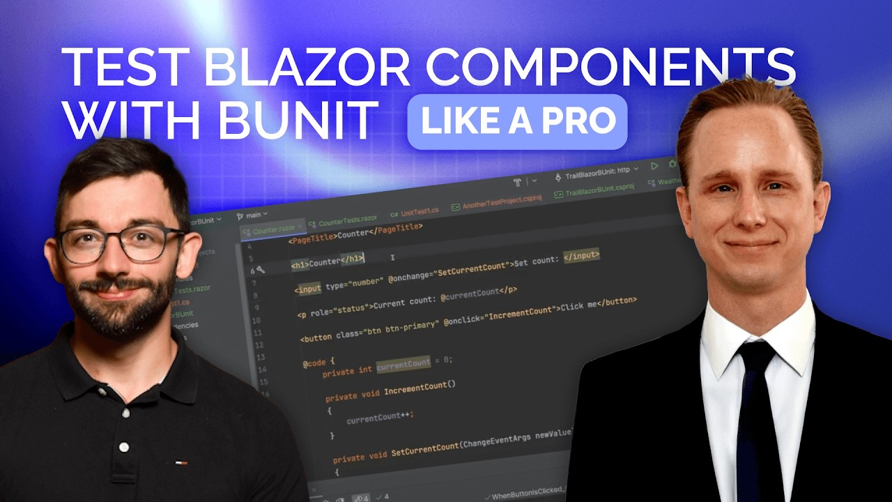 Unit Testing Blazor Components Like a Pro with bUnit | Best Practices & Live Demos