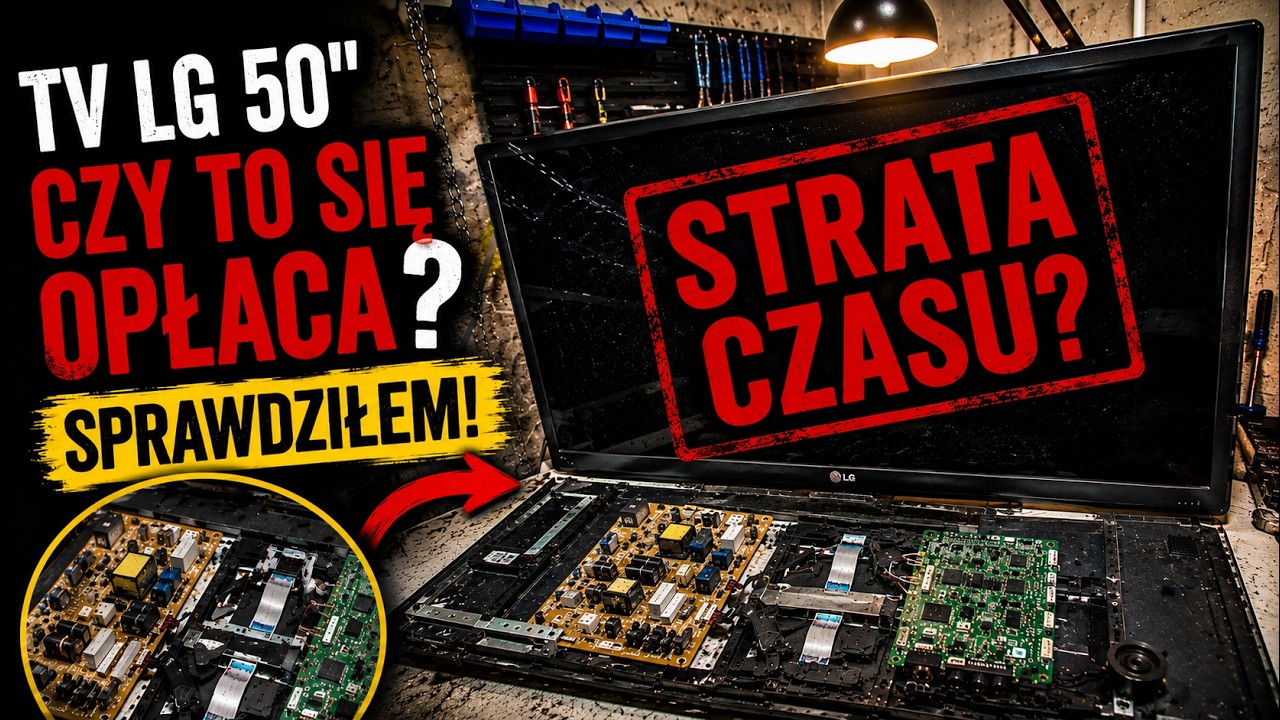 Czy telewizory naprawdę opłaca się rozbierać? LG 50&rdquo; na warsztacie