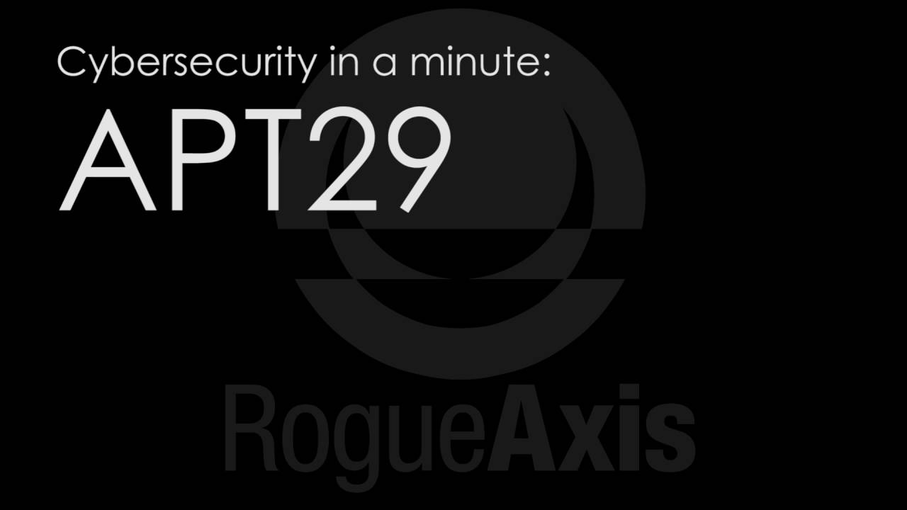 Cybersecurity in a minute: APT29