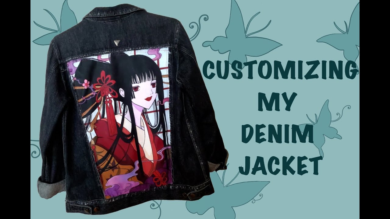 Custom denim jacket | Painting Yuko Ichihara