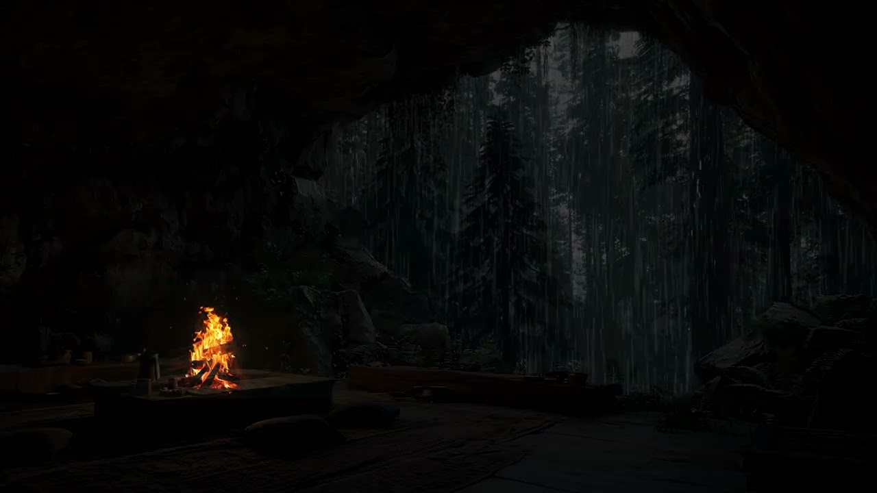 Rain Cave Relax | Slow Dripping Rain in a Natural Cave for Meditation, Focus and Night Relaxation