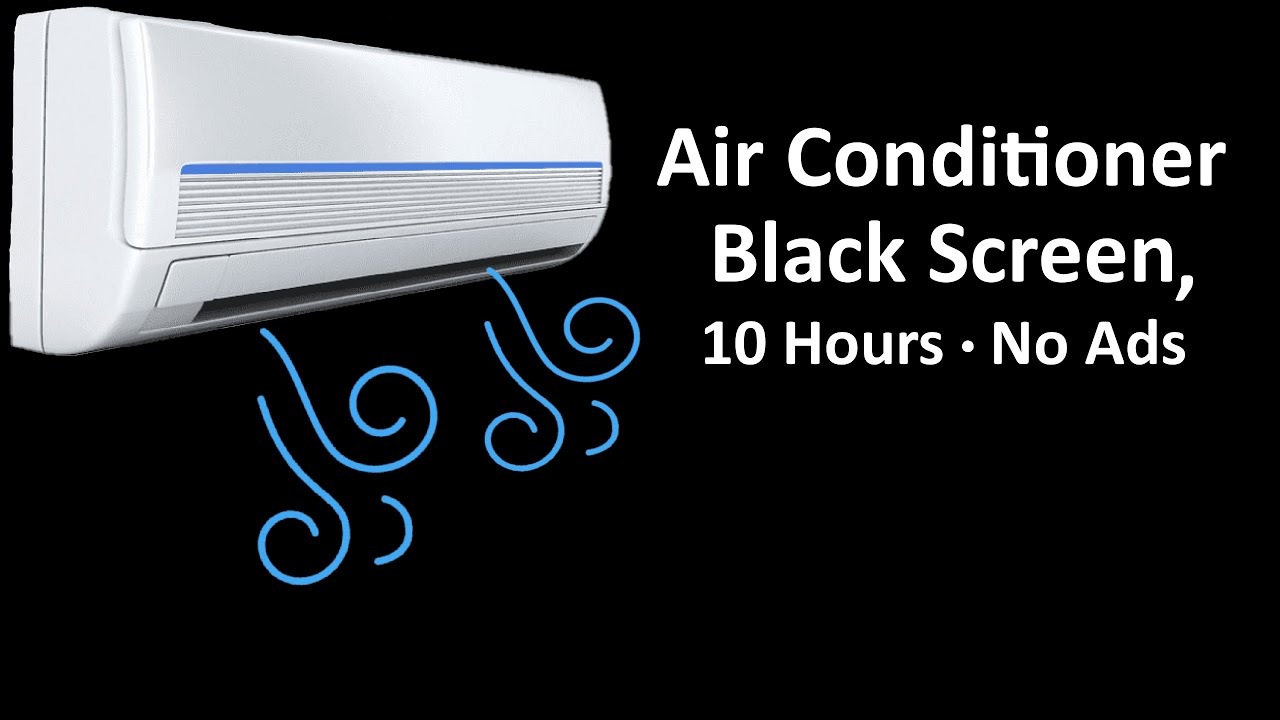 Air Conditioner Sound for Sleeping and Relaxing 😴 | Black Screen - No Ads