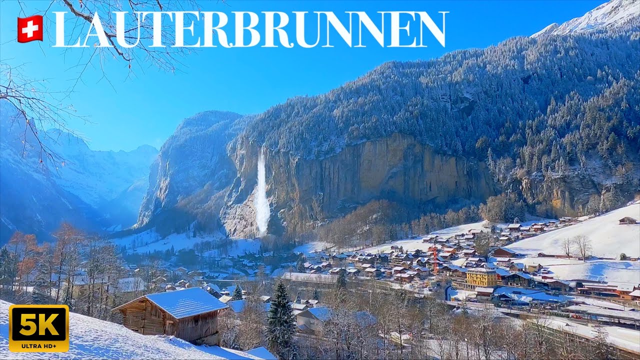 WINTER IN LAUTERBRUNNEN 🇨🇭❄️ Earths most beautiful valley - 5k walking tour