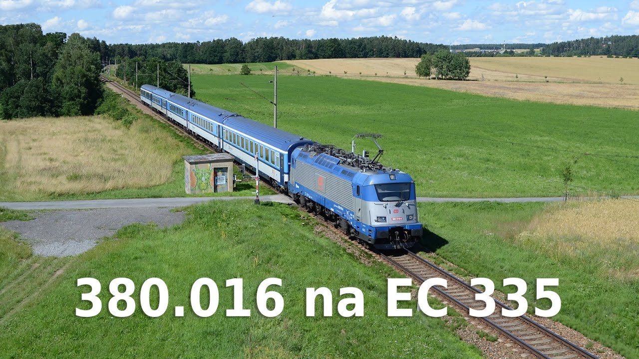 ČD 380.016 - EC 335 „Jižní expres“ - Soběslav - 12.7.2021