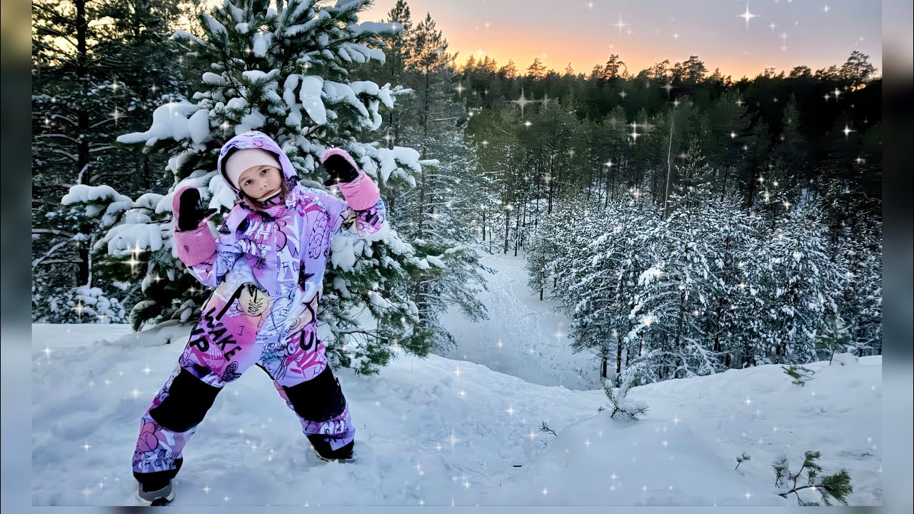 КАТАЮСЬ НА ВАТРУШКЕ В ЛЕСУ🙈 Лучший день зимних каникул ❄️