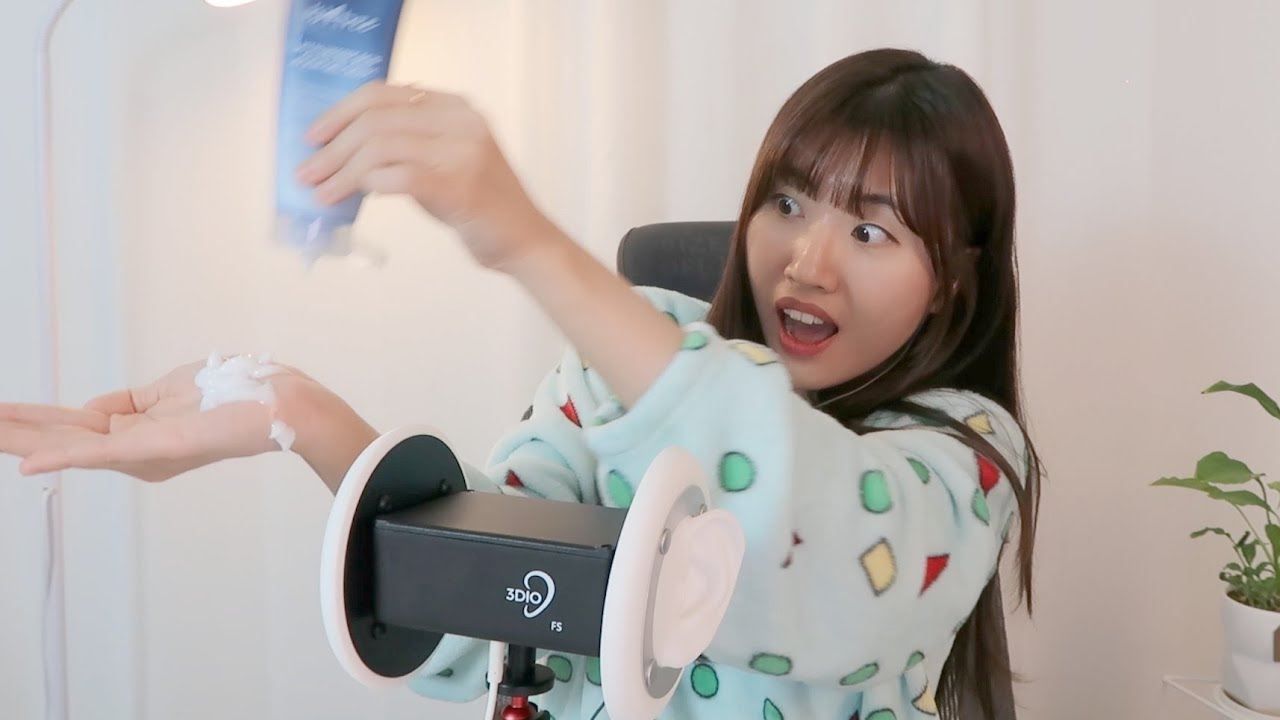 3DIO 귀 마사지 로션 많이 짜서 망한 ASMR 영상 (ft.첫 자취 1개월 차 후기 & 층간소음 극복 썰)