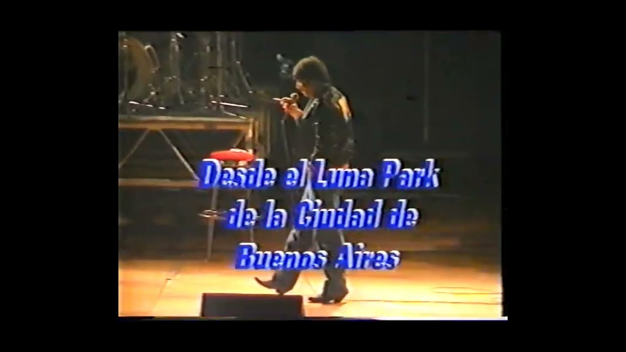 Backstake recital de SANDRO en el Luna Park. 1988. Apertura de la transmisión de TV.
