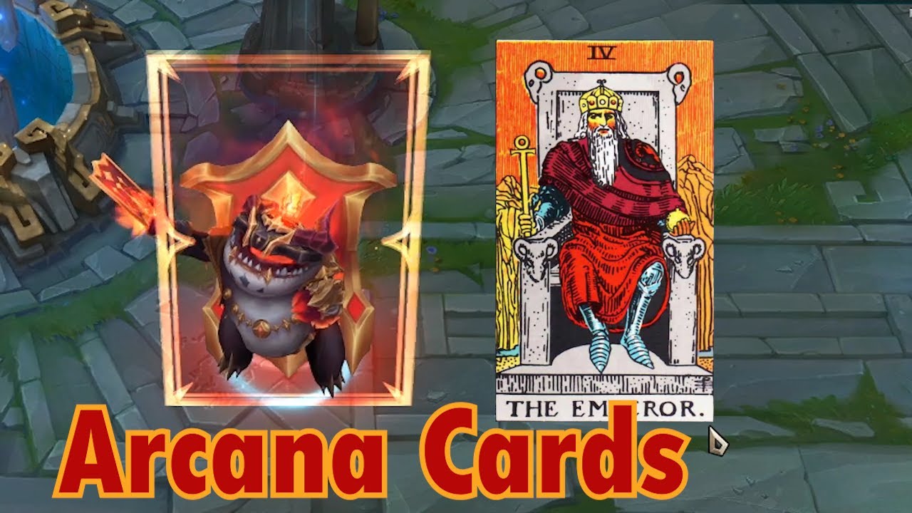All the Arcana skin-cards and their Tarot card