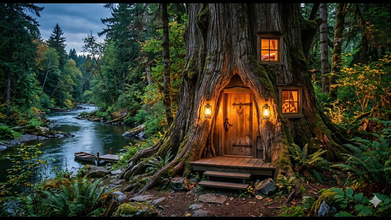 I spent 100 hours building a wooden shelter under a thousand-year-old tree.