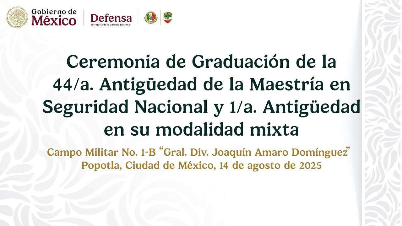 Ceremonia de Graduación del Colegio de Defensa Nacional