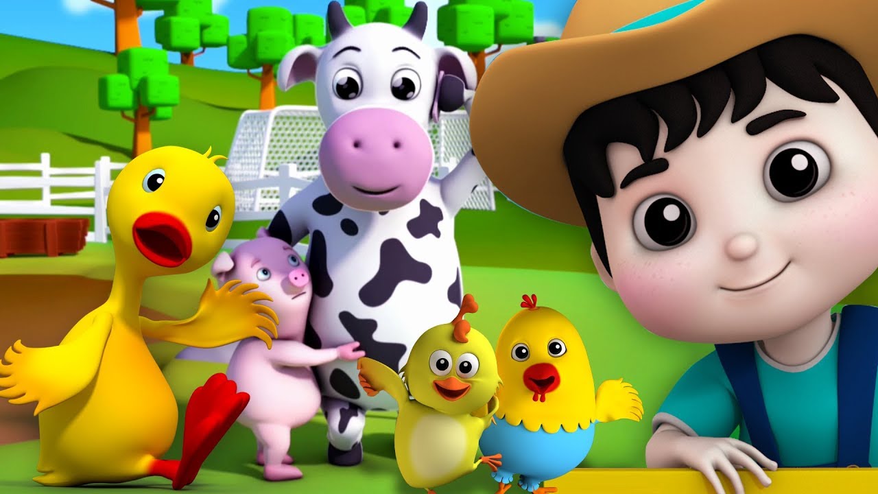 ห้า farmees น้อย | เด็กบ๊อง 3d | เพลงเด็ก | Five Little Farmees | Nursery Rhymes For Children