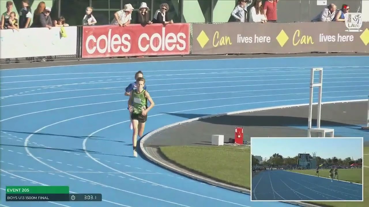U13 Boys 1500m Final: 2022 Commonwealth Bank State Track and Field Championships // LAVicTV