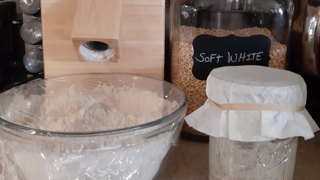 BAKING & DAY FOUR SOURDOUGH STARTER ... FEEDING THE  STARTER 