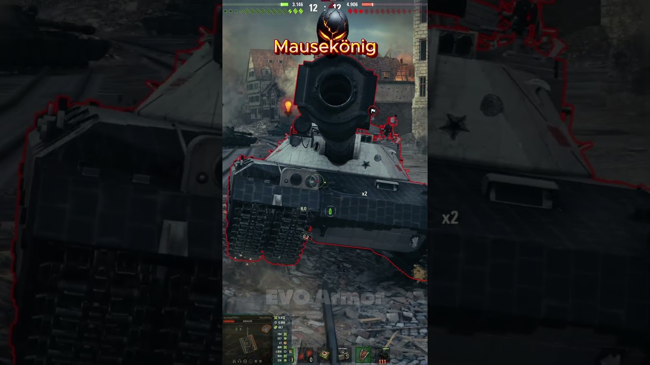 Mausek&ouml;nig Insane Damage World of Tanks #wot #shorts