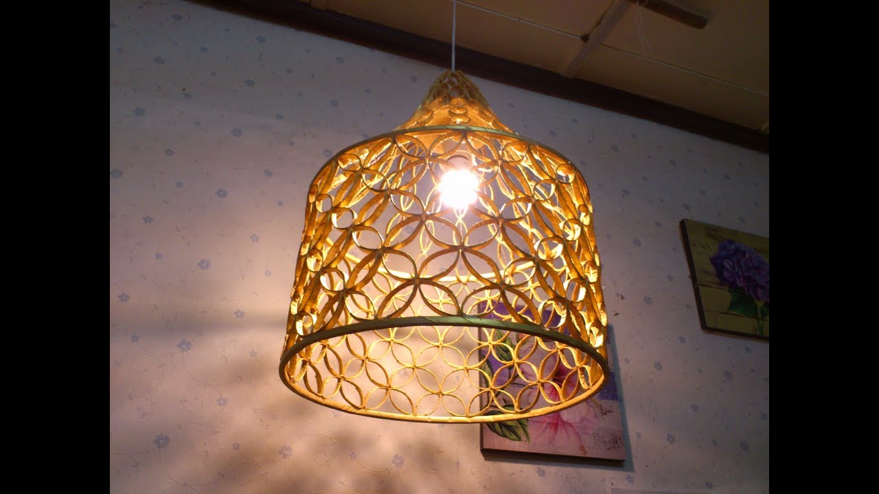 D.I.Y. Lamp made from reused paper