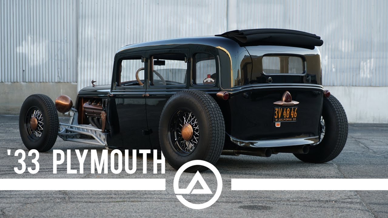 1933 Plymouth HotRod Doing Donuts, Burnouts and Shredding Tires