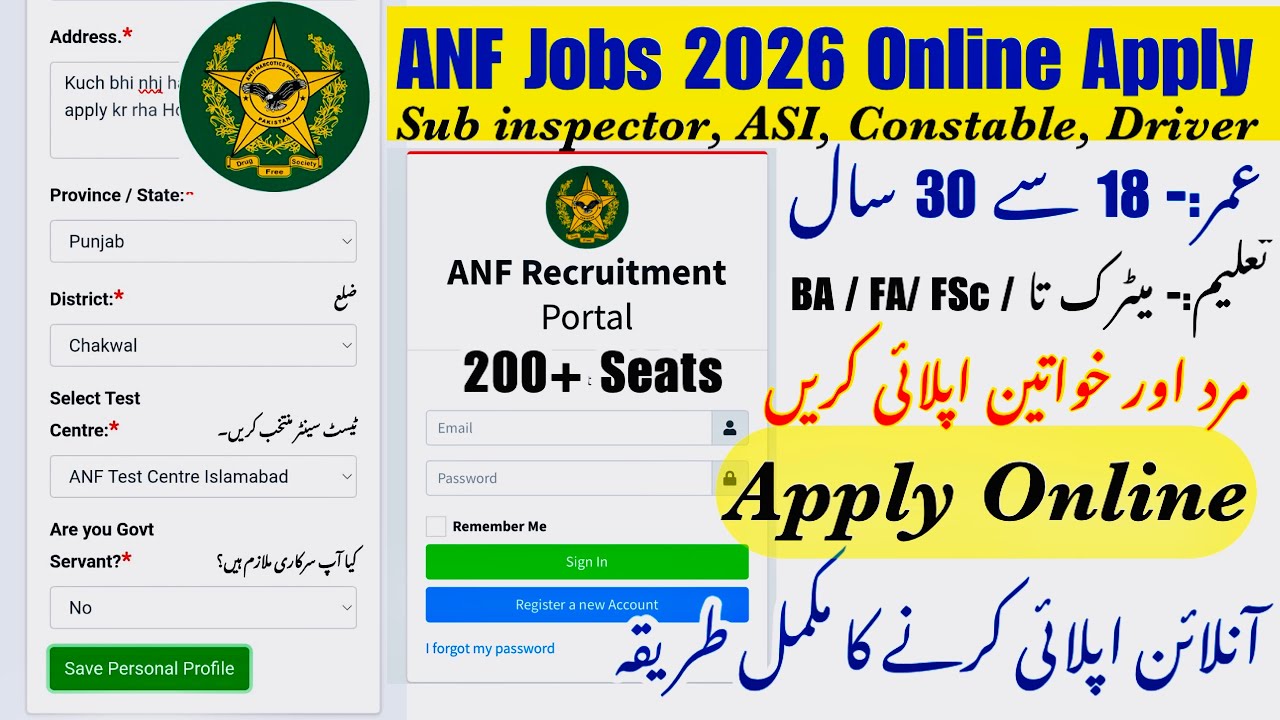 ANF Jobs Online Apply 2026 | ANF Jobs 2026 online apply | anf Jobs apply online 