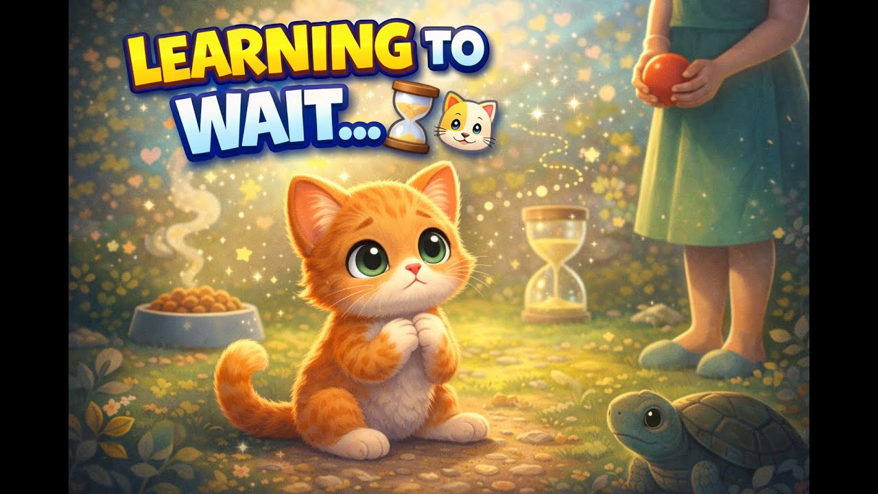 The Little Cat Who Learned to Wait ⏳🐱 | Patience Moral Story for Kids
