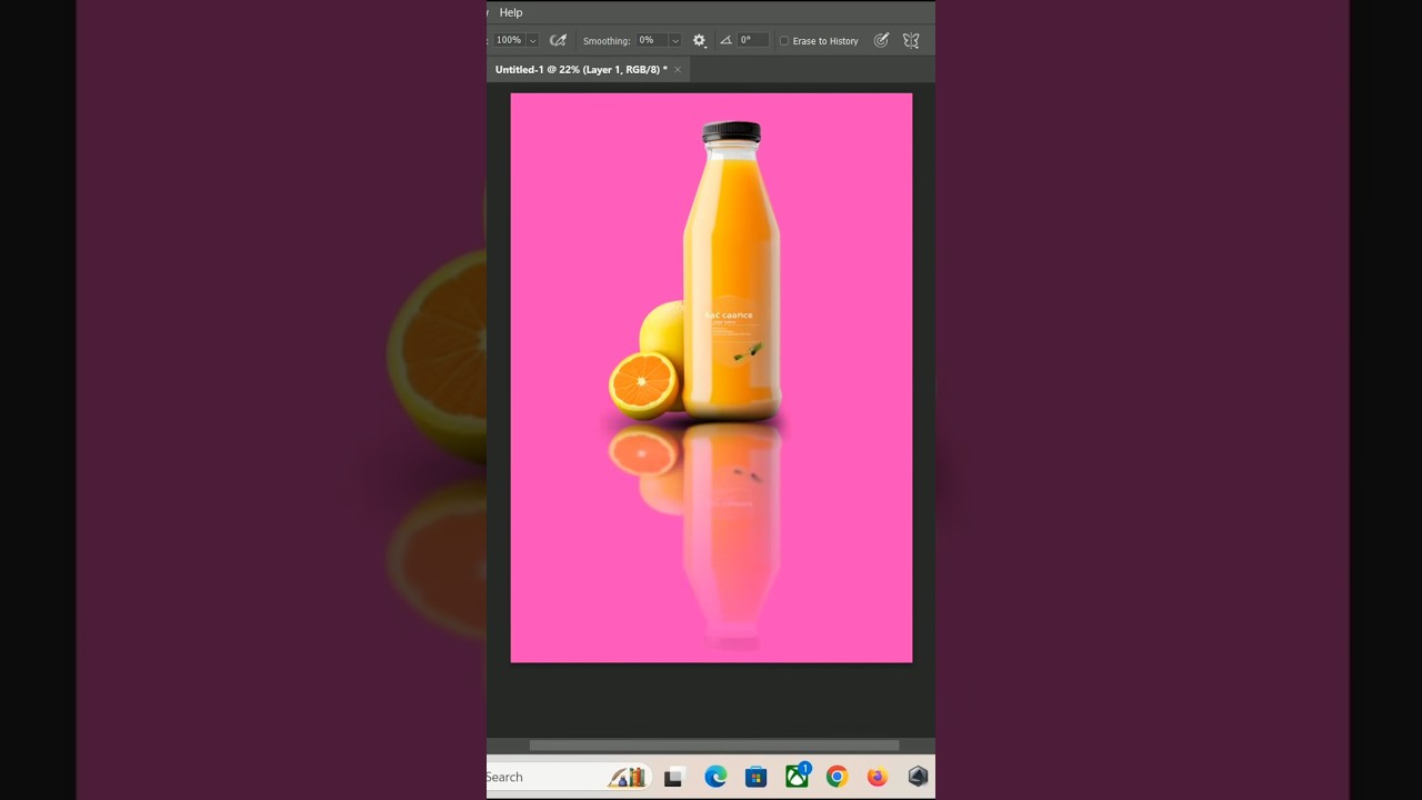 perfect reflection effect in Photoshop tutorial in tamil 💗#illustrator #photoshop #tamiltutorials