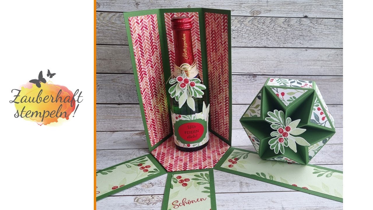 6-eckige Explosionsbox mit Sterndeckel | Hexagon Sternbox | MALERISCHE WEIHNACHTEN | Stampin' Up!