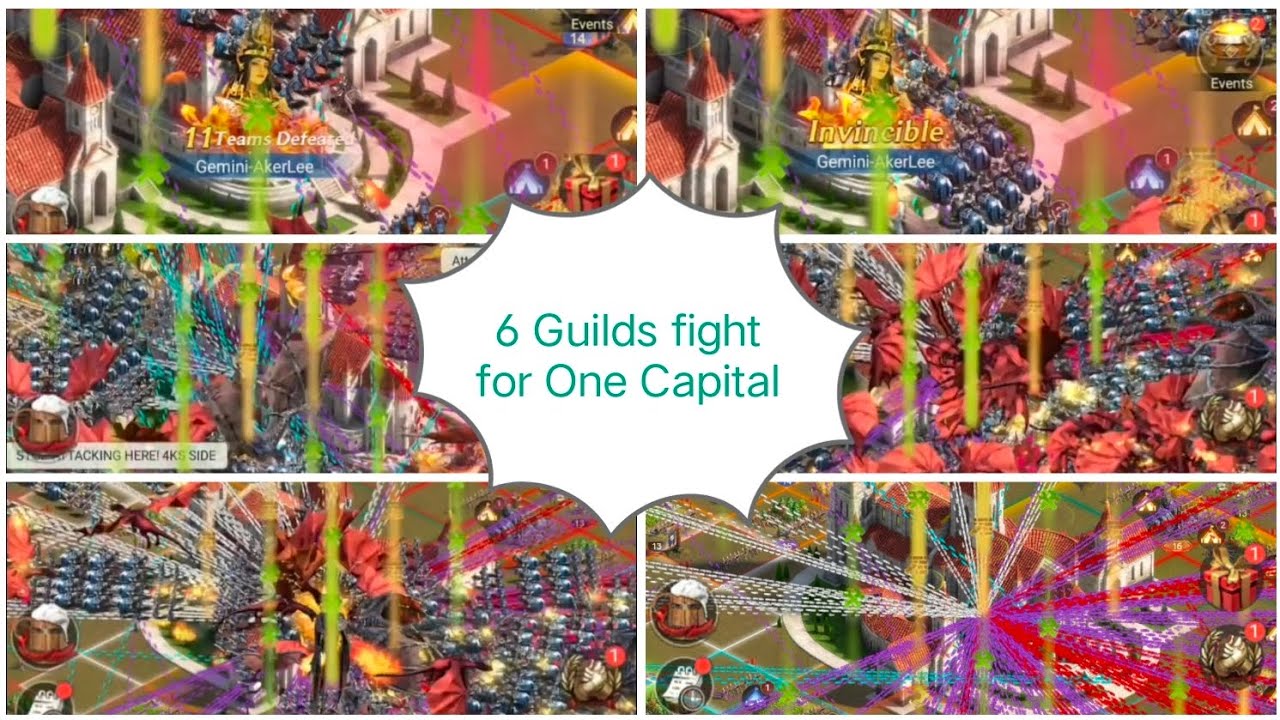 Rise of Castles | SX23 Eden:Bounty | Map 900051 | 4KS, E64 Vs 3 Factions | 6 Guilds fight Capital 🔥