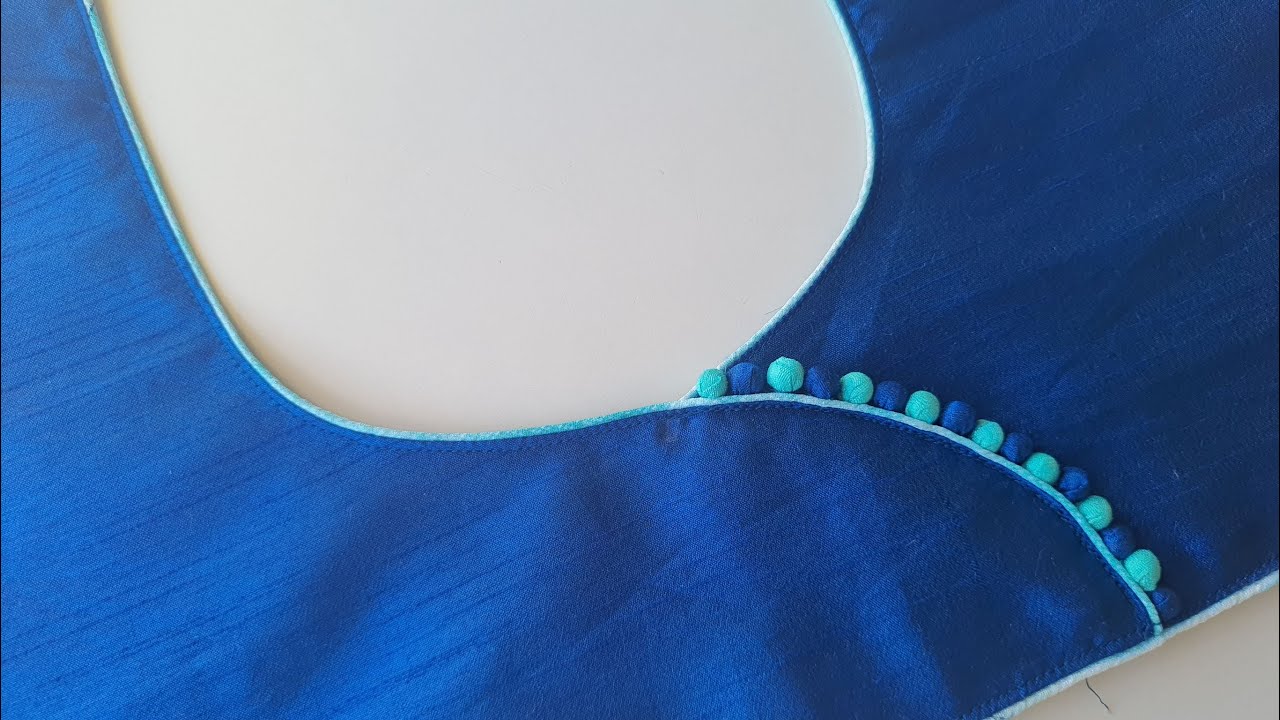 tailoring beginners easy method thermocol balls one side blouse design || patch design style Manjula
