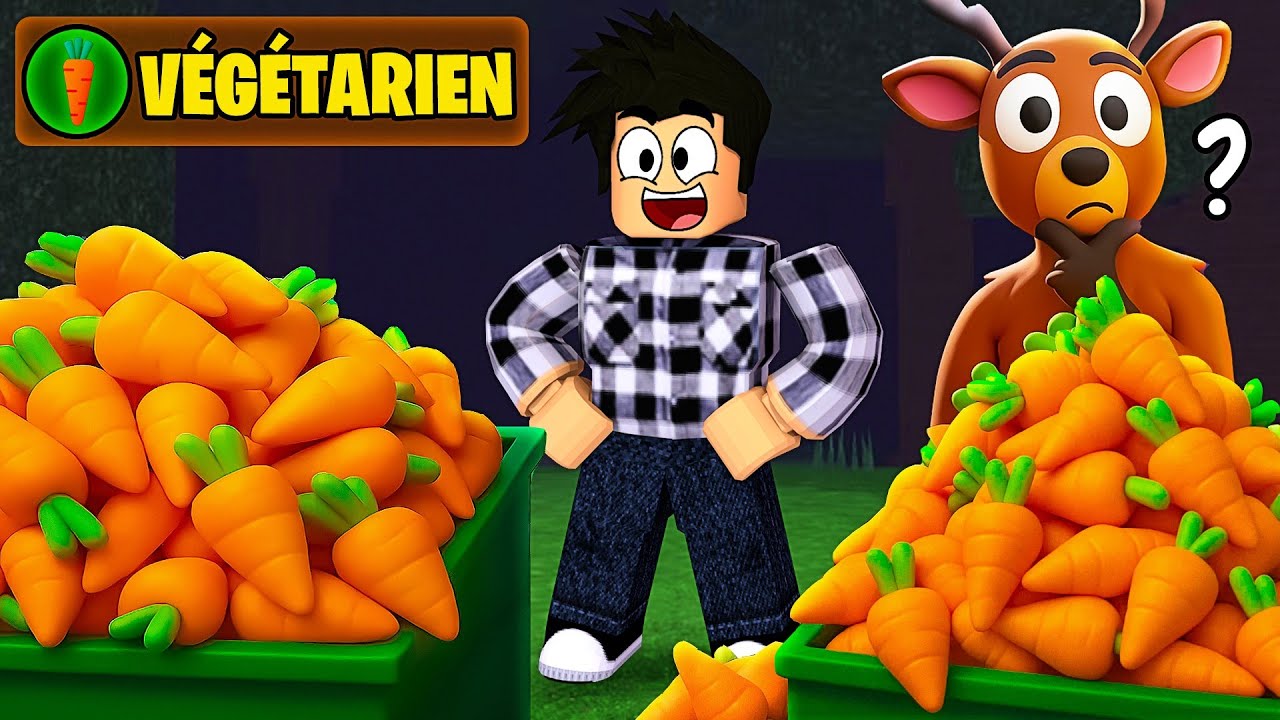 Obtenir le BADGE VÉGÉTARIEN dans 99 NUITS DANS LA FORÊT ROBLOX ? (INTERDIT DE MANGER DE LA VIANDE !)