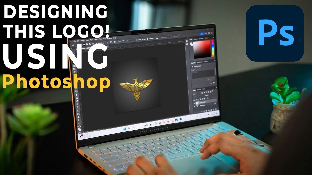 Designing The LOGO Using Photoshop Tutorial | #graphicdesign #logo #adobe #photoshop #viral #edit 