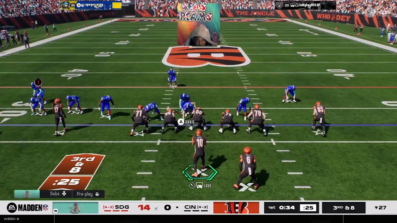 MADDEN 26 💯 !!! GGz4 League WK 8 VS BENGALS
