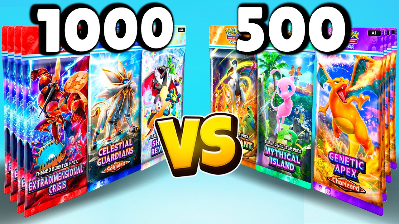 100 NEW Packs vs 100 OLD Packs in Pokemon Pocket!