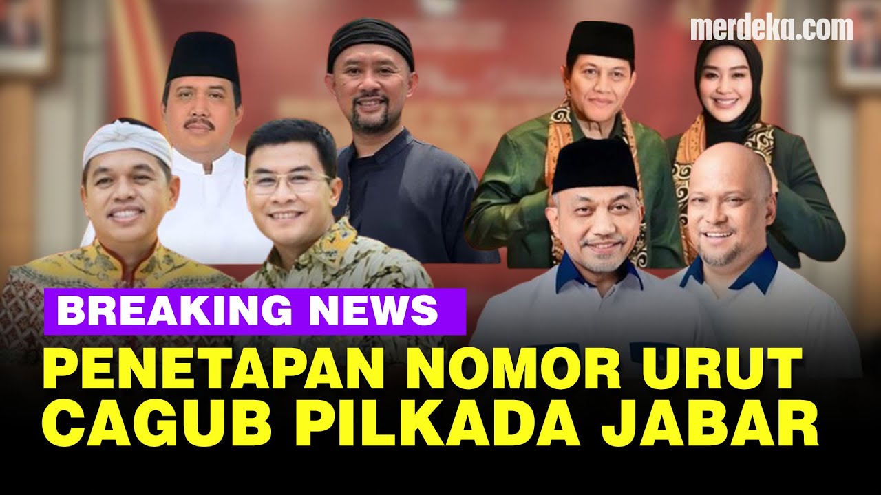 🔴 LIVE - Penetapan Nomor Urut Cagub dan Cawagub Pilkada Jawa Barat