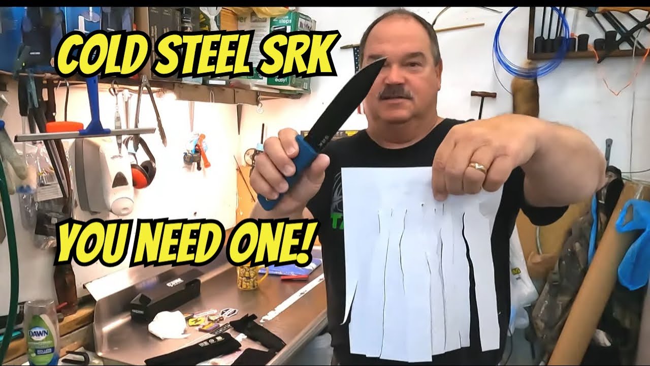 Тест абсолютно нового ножа Cold Steel SRK!