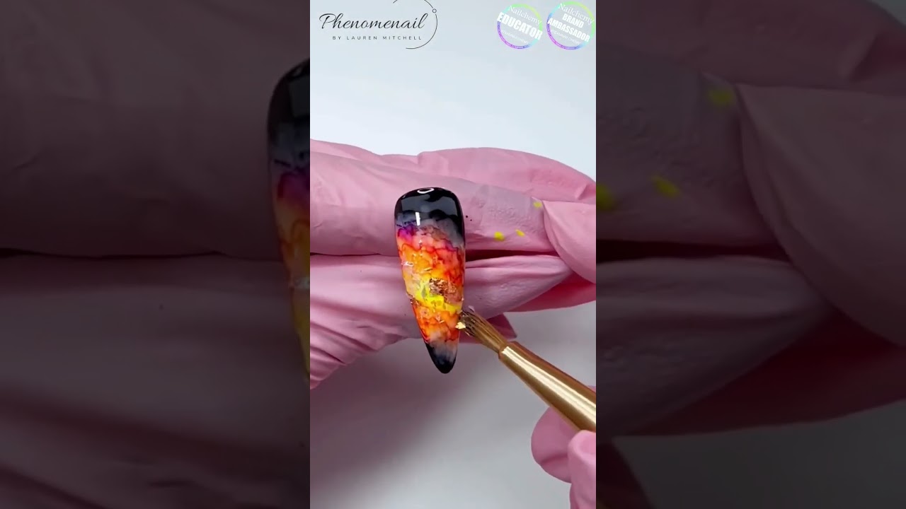 🔥💅 Ignite your creativity with Lauren Mitchell's firestorm-inspired neon ink tutorial! Watch as
