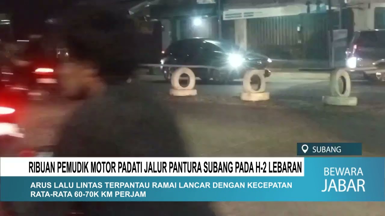 RIBUAN PEMUDIK MOTOR PADATI JALUR PANTURA SUBANG PADA H-2 LEBARAN