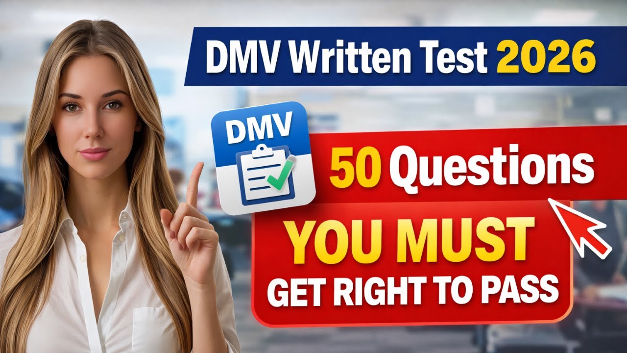 DMV Written Test 2026 – 50 Questions You MUST Get Right to Pass