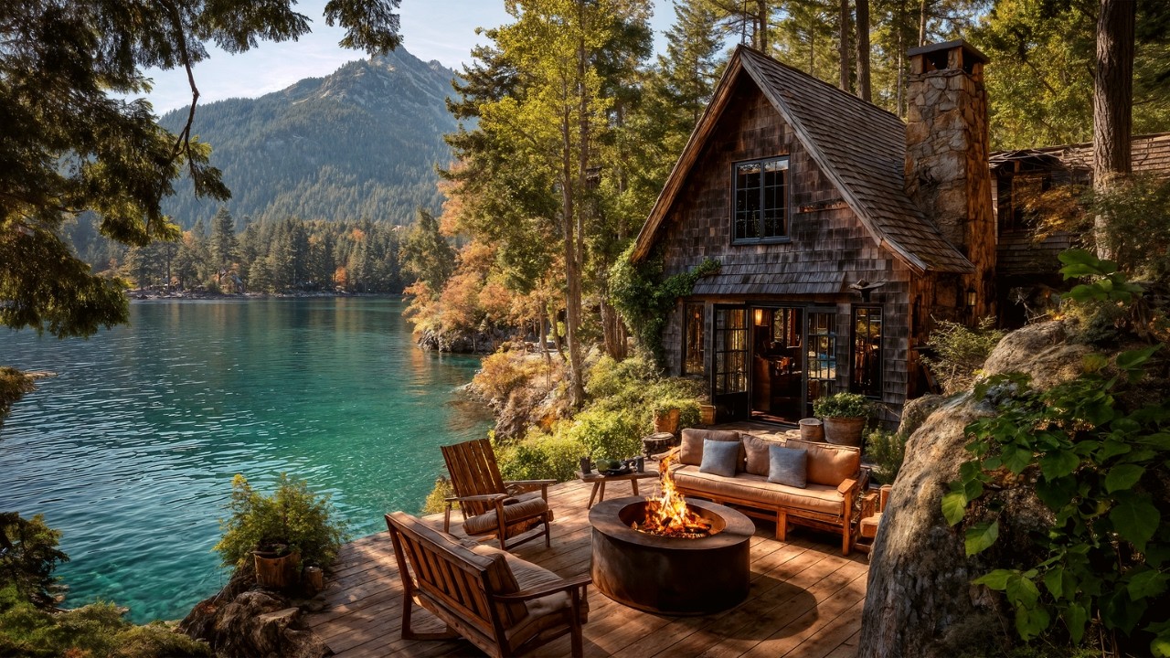 Relax by the Lake This Summer 🌿 Peaceful Cabin Porch & Water, Nature Sounds