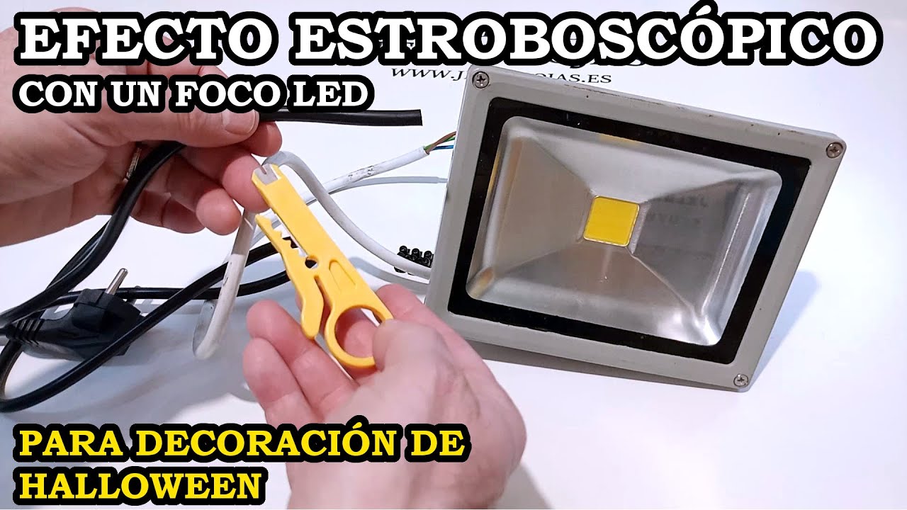 Foco LED con Efecto Estroboscópico. Para Decoración de Halloween. Reutilizar Foco Averiado. 352