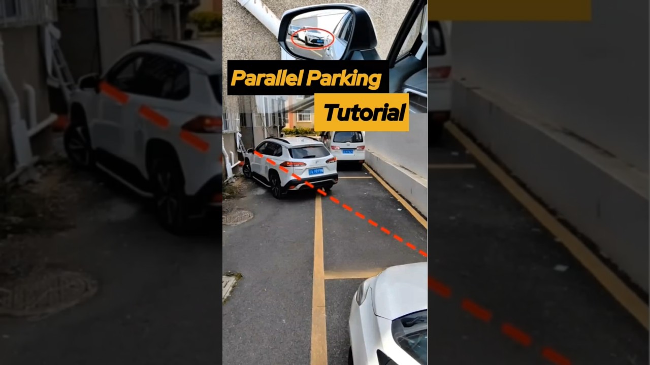 Quick and Accurate Parallel Parking Techniques in Limited Space #automobile #cardrivingtips #shorts