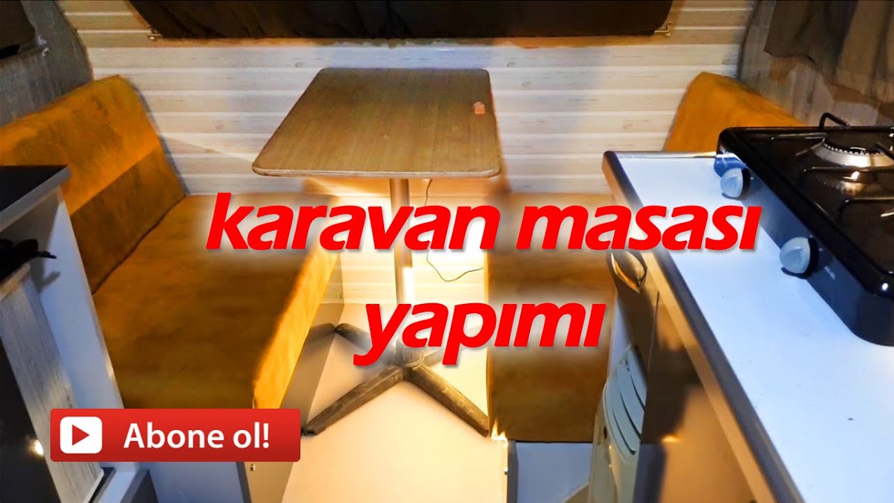 Kulanılmayan ısıtıcı ayağından demonte karavan masası yapımı