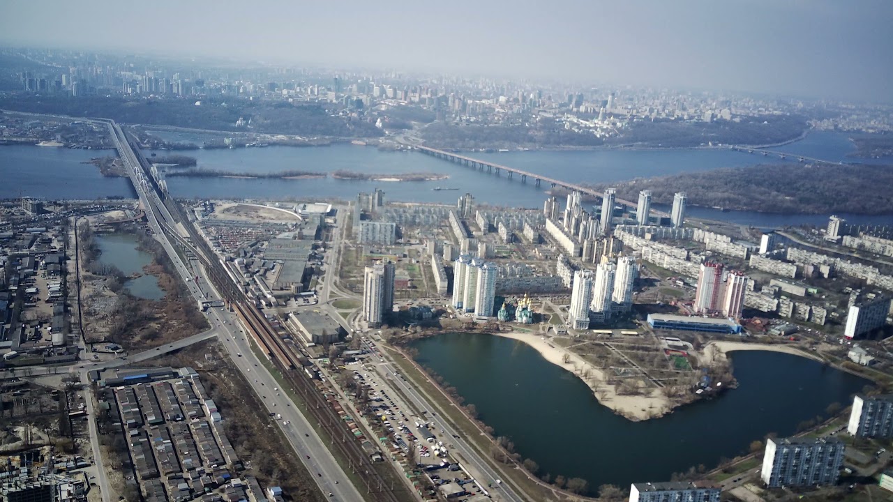 Киев, Позняки, Березняки с высоты птичьего полета. 23.03.2020