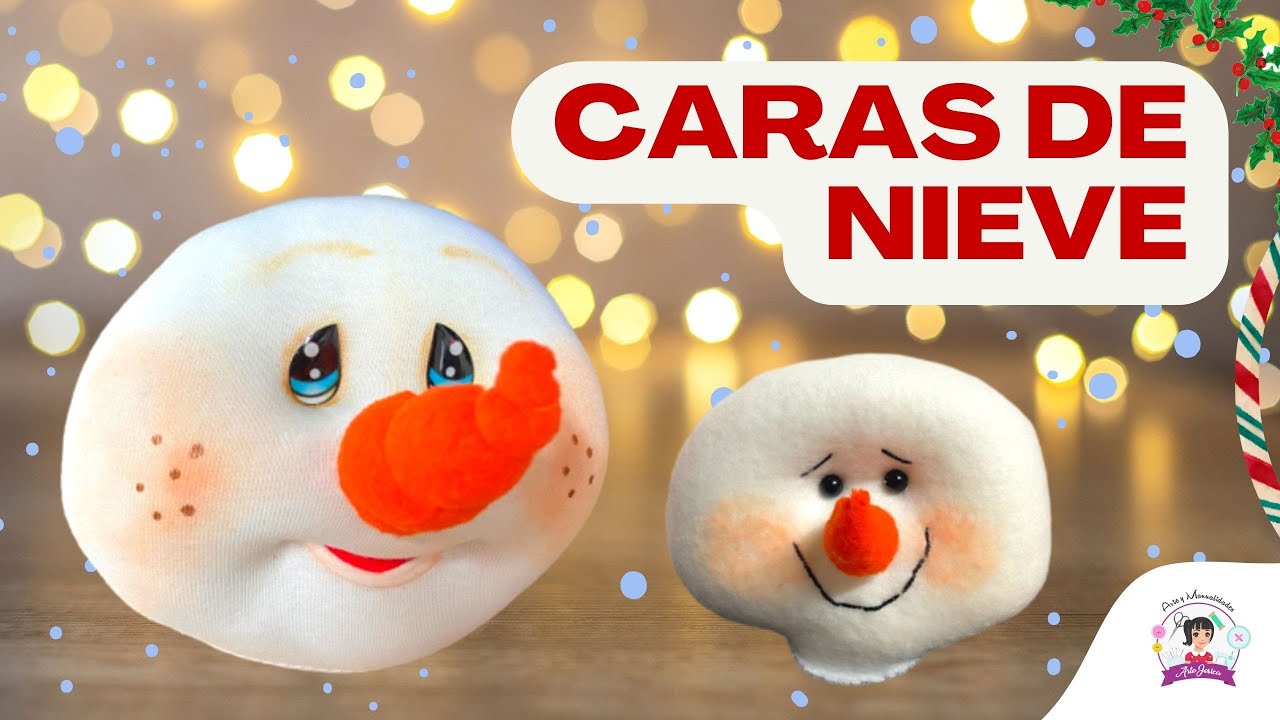 HERMOSAS CARAS DE MUÑECOS DE NIEVE / Cómo Faccionar la carita? Paso a paso / Arte Jesica