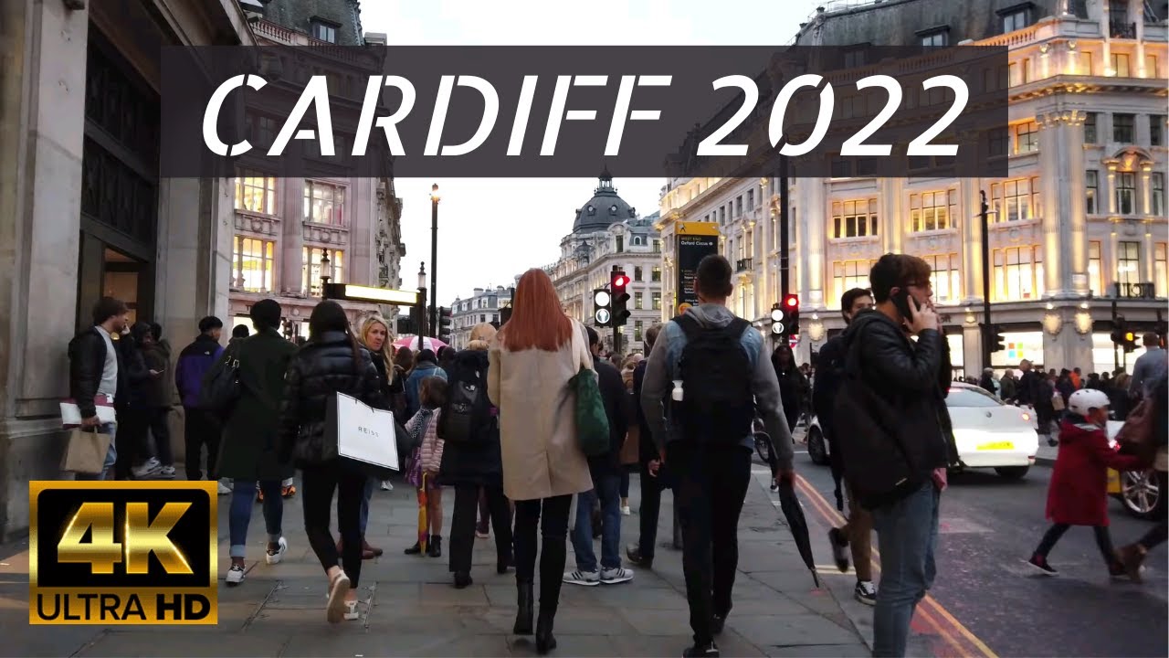 Walking in Cardiff Wales | Cardiff City Centre Walk 2022 | Cardiff Walking Tour [4K] 60fps [UHD]