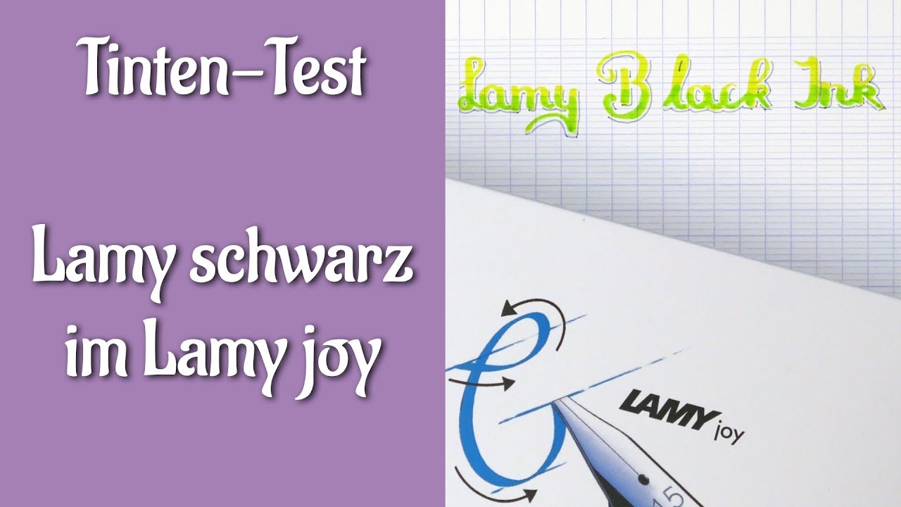 Tinten Test schwarze Lamy Tinte im Lamy joy 1,5 Schönschreibfüller