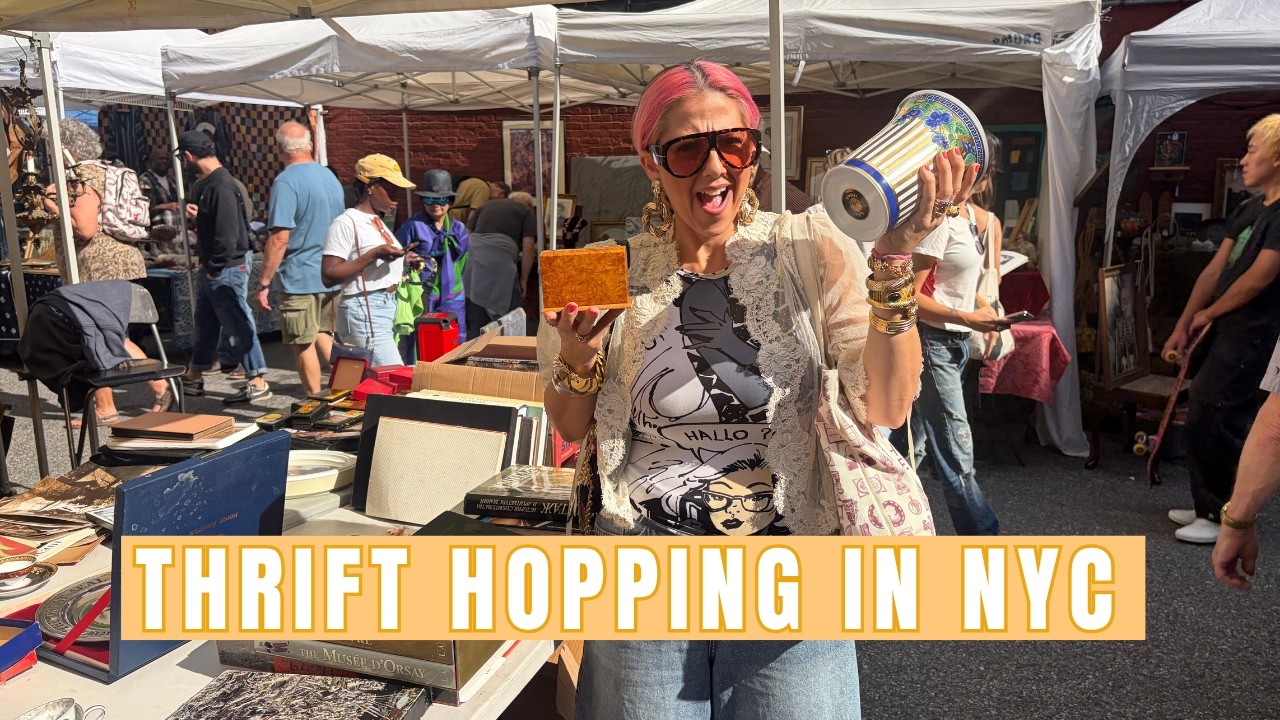 Come Thrift With Me in NYC! Chelsea Flea Market, City Opera Thrift, Vintage, Designer, HUGE Haul!