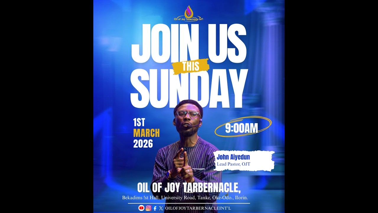 SUNDAY SERVICE || 1ST MARCH, 2026