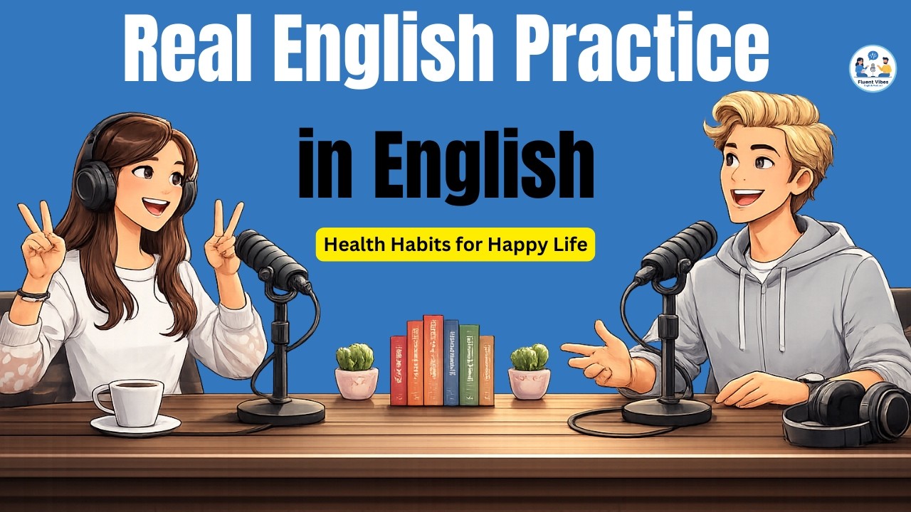 Real English Conversation | Healthy Habits for a Happy Life (Listening Practice)