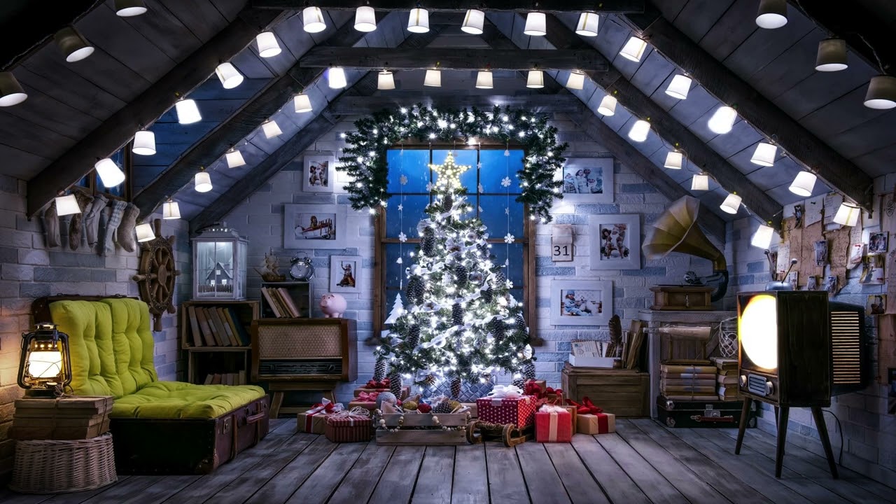 Classic Christmas Comfort: Timeless Tunes by a Snowy Window | Cozy Attic Vibes & Festive Delight