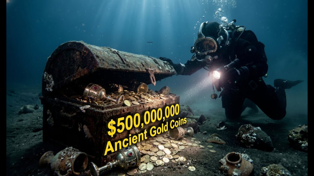 Epic Underwater Discovery: $500,000,000 Ancient Gold Coins Unearthed!(Real Recovery).
